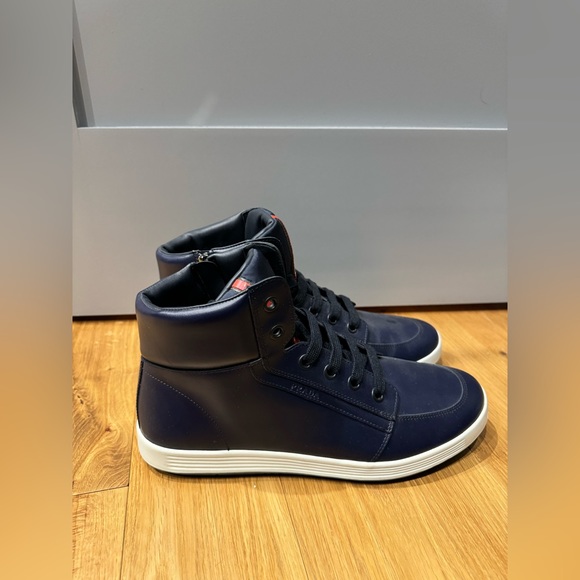 Prada Hightop Sneaker - Blue US9.5 - Picture 8 of 9